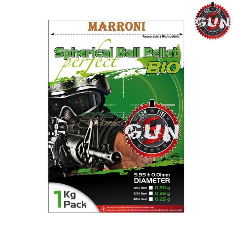 Pallini Biodegradabili Marroni Perfect Spherical 0.30gr 3334bb Gun Five (gf030biom) Pallini Biodegradabili Marroni Perfect Spherical 0.30gr 3334bb Gun Five (gf030biom)