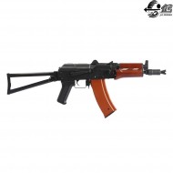 Aks 74u blowback Full Metal Wood Golden Bow (1011)
