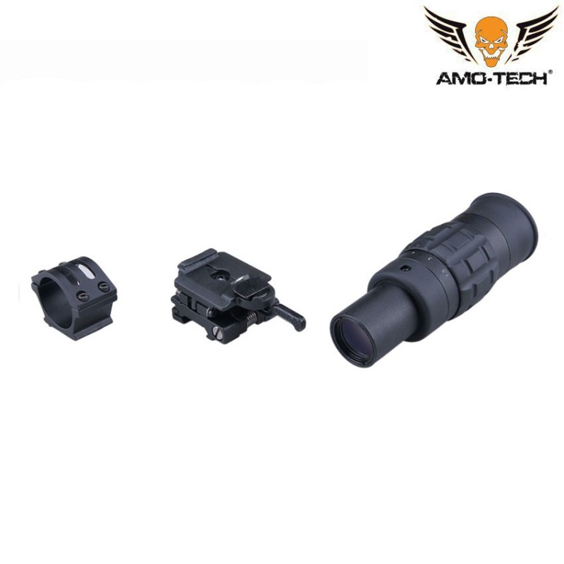 Ingranditore ottica regolabile 1-5x22 black amo-tech® (amt-002154)
