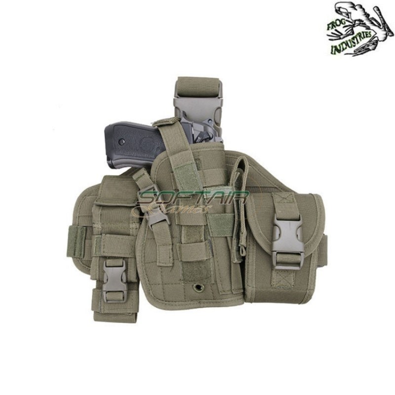 Assembled Drop Leg Gun Holster Green Frog Industries® (fi-000568-od)
