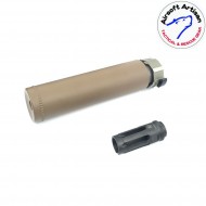 Silenziatore fh556 style & fh212a spegnifiamma dark earth sf type 14mm ccw airsoft artisan (aa-sil-10-de-a) Silenziatore fh556 style & fh212a spegnifiamma dark earth sf type 14mm ccw airsoft artisan (aa-sil-10-de-a)
