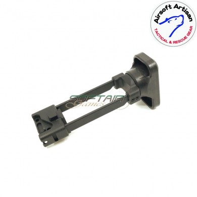 Retractable stock type a for mp9/tp9 ksc/kwa/asg black airsoft artisan (aa-mp9-01-bk)