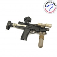 Calcio retrattile type a per mp9/tp9 ksc/kwa/asg dark earth airsoft artisan (aa-mp9-01-de)