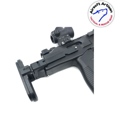Calcio retrattile type b per mp9/tp9 ksc/kwa/asg black airsoft artisan (aa-mp9-02-bk)