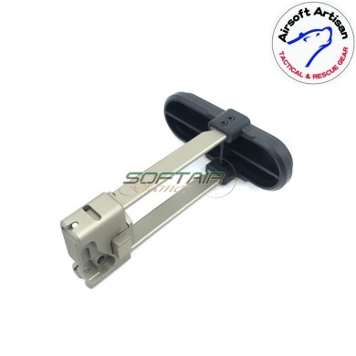 Retractable stock type b for mp9/tp9 ksc/kwa/asg dark earth airsoft artisan (aa-mp9-02-de)