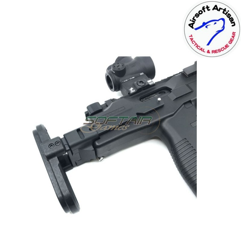Calcio retrattile type b per mp9/tp9 ksc/kwa/asg dark earth airsoft artisan (aa-mp9-02-de)