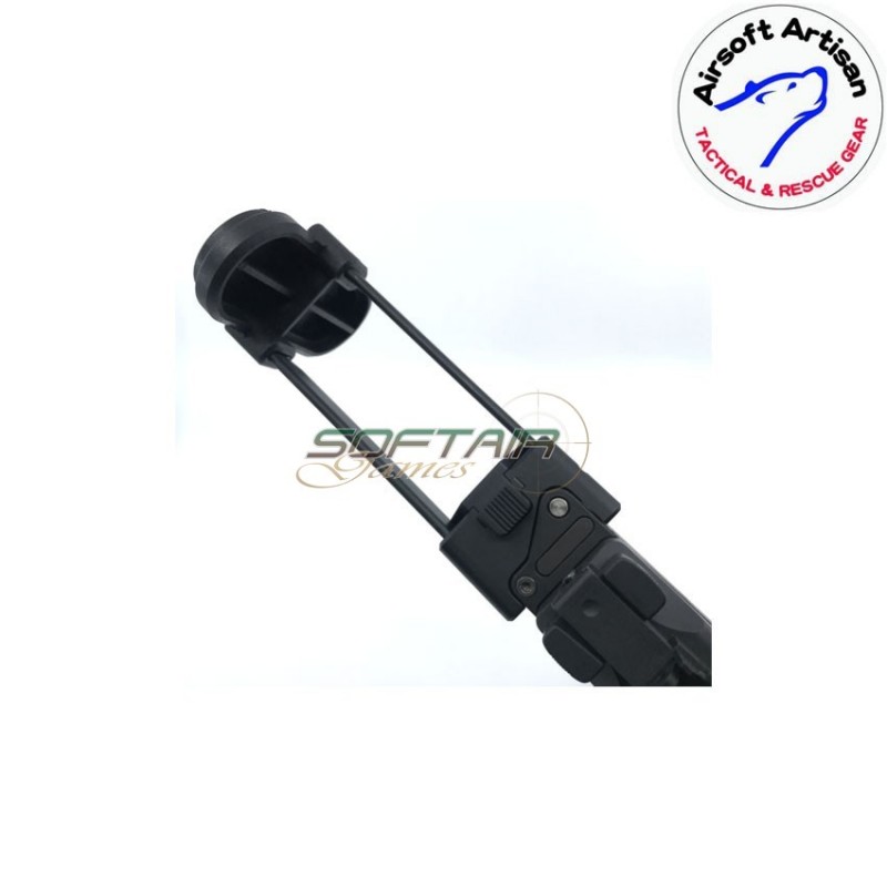 Calcio retrattile type b per mp9/tp9 ksc/kwa/asg dark earth airsoft artisan (aa-mp9-02-de)