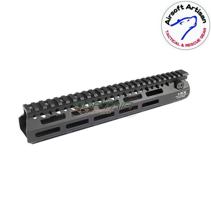 Bcm style 10" LC rail system black per m4/m16 aeg/gbb/ptw airsoft artisan (aa-ras-03)