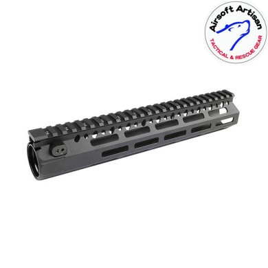 Bcm style 10" LC rail system black per m4/m16 aeg/gbb/ptw airsoft artisan (aa-ras-03)