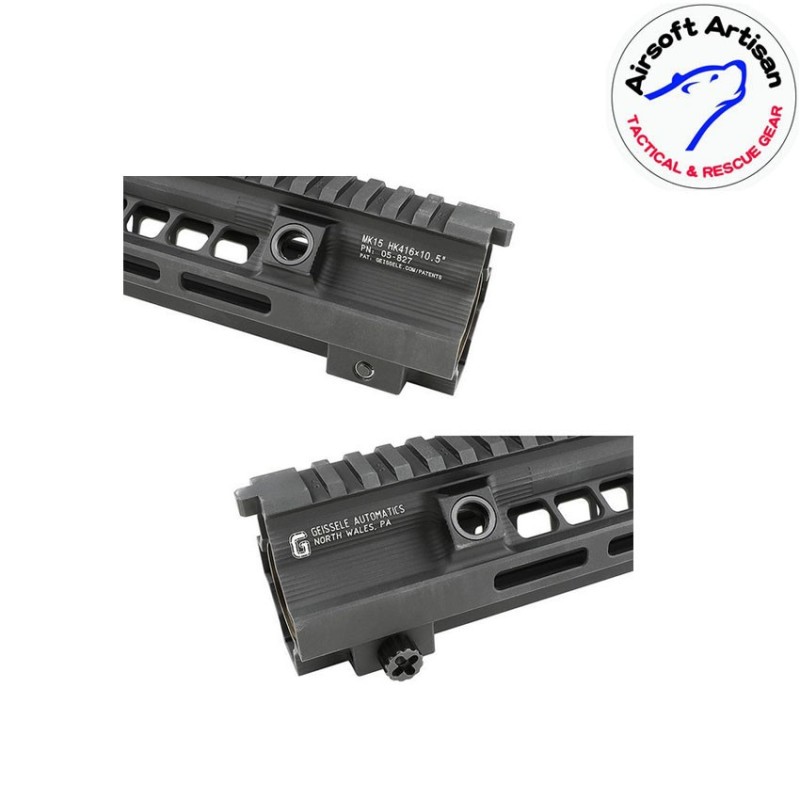 Mk15 g style 9.5" rail system black per marui 416 ebb/aeg airsoft artisan (aa-ras-05-bk-a)