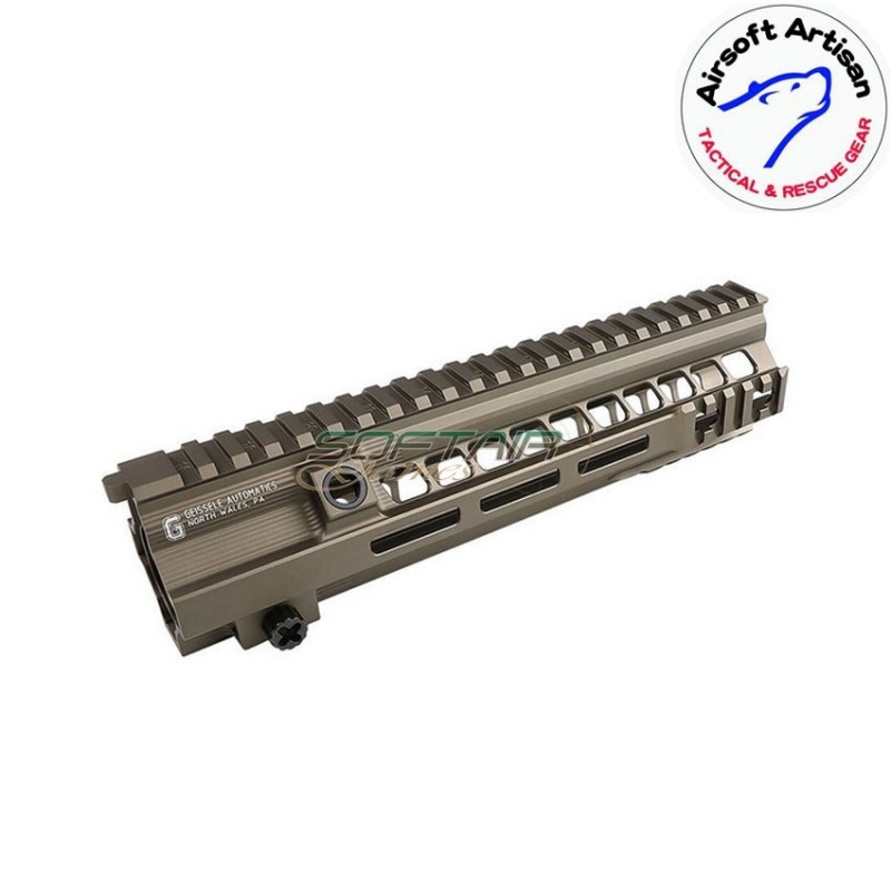 Mk15 g style 9.5" rail system dark earth per marui 416 ebb/aeg airsoft artisan (aa-ras-05-de-a)
