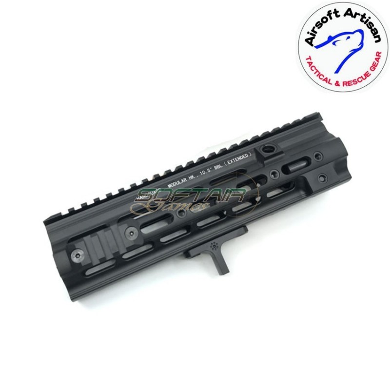 Smr short g style 10.5" rail system black per marui 416 ebb/aeg airsoft artisan (aa-ras-06-bk-a)