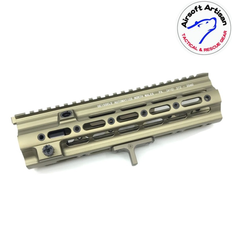 Smr short g style 10.5" rail system dark earth per marui 416 ebb/aeg airsoft artisan (aa-ras-06-de-a)