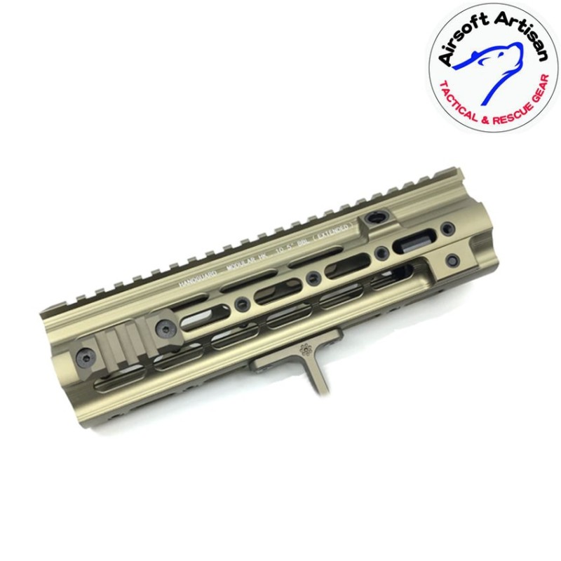 Smr short g style 10.5" rail system dark earth per marui 416 ebb/aeg airsoft artisan (aa-ras-06-de-a)