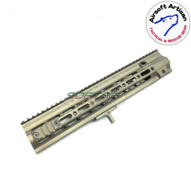 Smr long g style 14.5" rail system dark earth per marui 416 ebb/aeg airsoft artisan (aa-ras-07-de-a)