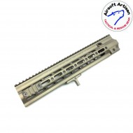 Smr long g style 14.5" rail system dark earth for marui 416 ebb/aeg airsoft artisan (aa-ras-07-de-a)