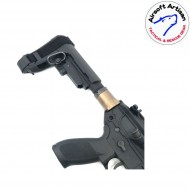 M4 stock adapter dark earth for cybergun sig mcx aeg airsoft artisan (aa-part-10-de)