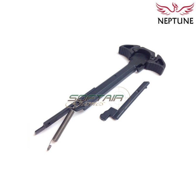 Charging handle mk16 style ambidextrous black for aeg m4/m16 neptune (nte-199)