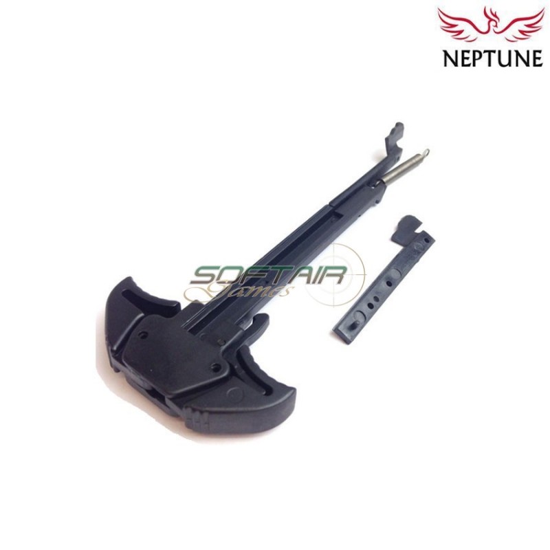 Charging handle mk16 style ambidextrous black for aeg m4/m16 neptune (nte-199)