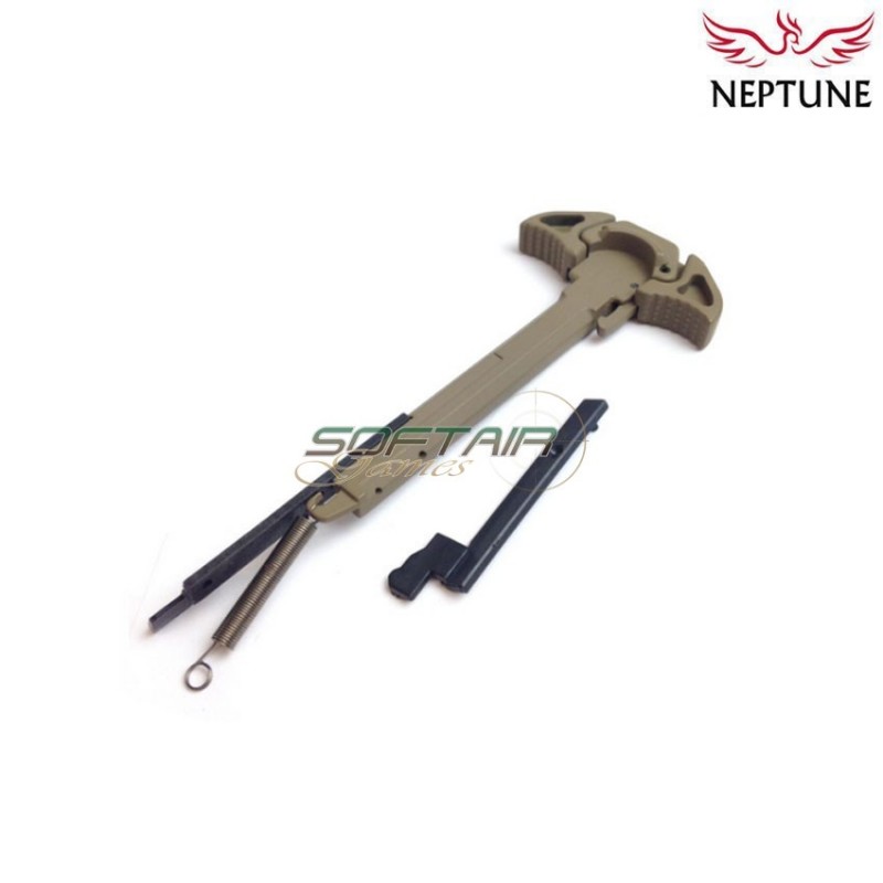 Charging handle mk16 style ambidextrous dark earth for aeg m4/m16 neptune (nte-199-de)