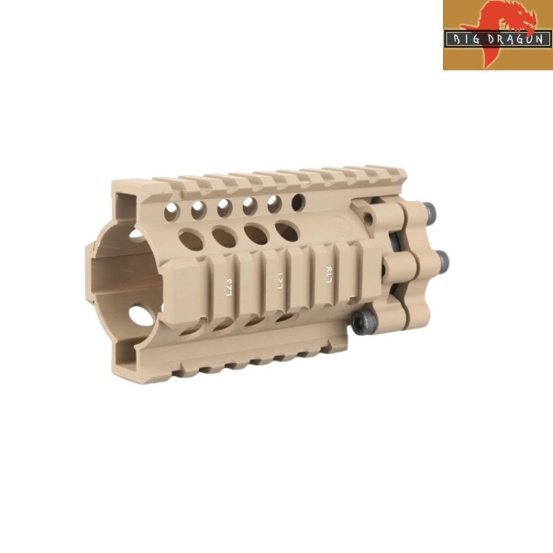 Ris Cnc Dd Mk18 Style 4" Rail Tan Big Dragon (bd3760a)