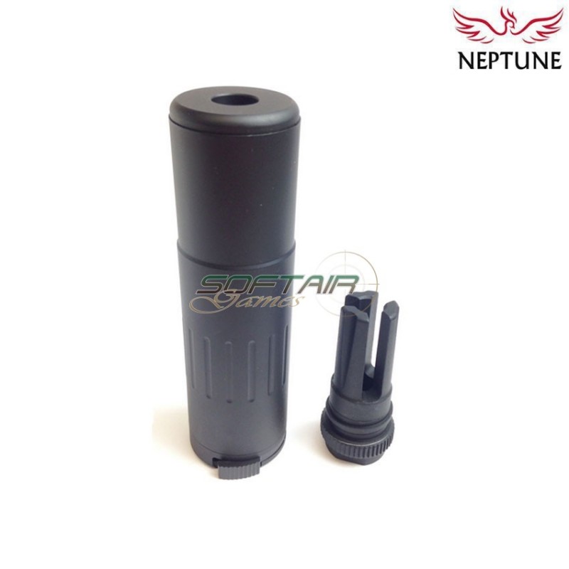 Silenziatore & spegnifiamma aac style black 14mm ccw neptune (nte-165)