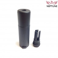 Silencer & flash hider aac style black 14mm ccw neptune (nte-165)