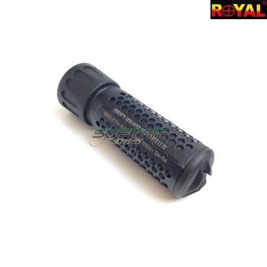 Silenziatore & spegnifiamma kac style QDC/CQB 5" black 14mm ccw royal (sil-kac-5-bk)