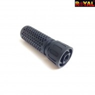 Silencer & flash hider kac style QDC/CQB 5" black 14mm ccw royal (sil-kac-5-bk)