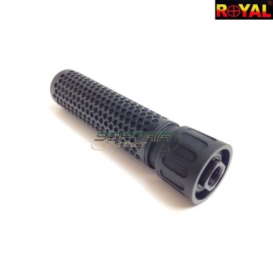 Silenziatore & spegnifiamma kac style QDC/CQB 7" black 14mm ccw royal (sil-kac-7-bk)
