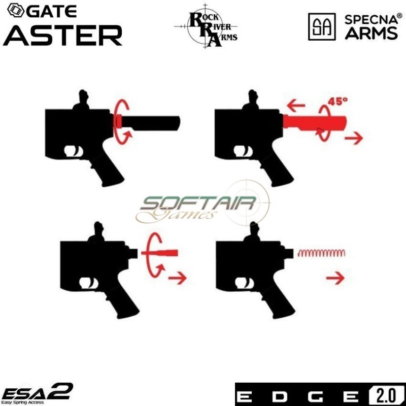 Electric rifle sa-e14 rra m4 LC custom carbine edge 2.0™ two tone specna arms® (spe-01-030868)