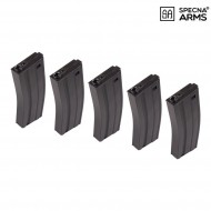 Set 5 Mid-caps Magazines Black 100bb Metal For M4 Specna Arms® (spe-05-005267) Set 5 Mid-caps Magazines Black 100bb Metal For M4 Specna Arms® (spe-05-005267)