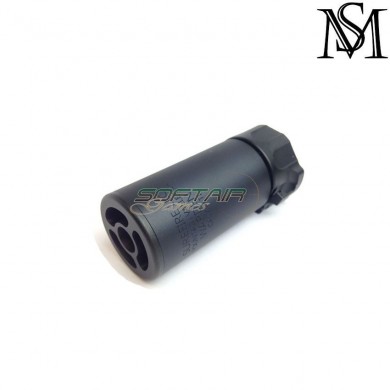 Silencer & flash hider surefire style warden black 14mm ccw milsim series (ms-260-bk)