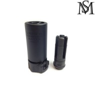 Silenziatore & spegnifiamma surefire style warden black 14mm ccw milsim series (ms-260-bk) Silenziatore & spegnifiamma surefire style warden black 14mm ccw milsim series (ms-260-bk)