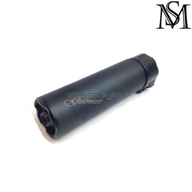 Silencer & flash hider surefire style socom556-mini2 black 14mm ccw milsim series (ms-261-bk)