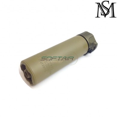 Silencer & flash hider surefire style socom556-mini2 dark earth 14mm ccw milsim series (ms-261-de)