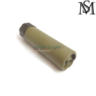 Silencer & flash hider surefire style socom556-mini2 dark earth 14mm ccw milsim series (ms-261-de)
