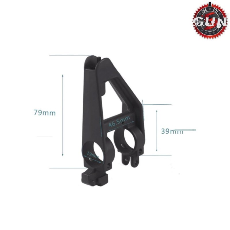Triangle type black front sight m4/m16 gun five (gf-sh-004)