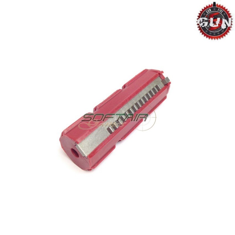 Pistone rinforzato in pom 14 mezzi denti cnc per aeg gun five (gf-m188b)