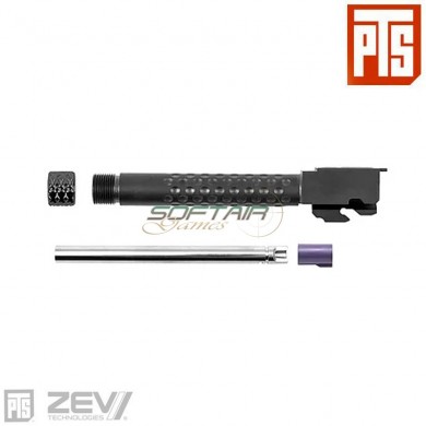Zev black threaded outer barrel + laylax kit power barrel pts® (pts-cb037490407)