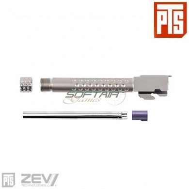 Zev canna esterna filettata silver + laylax kit power barrel pts® (pts-cb037490446)