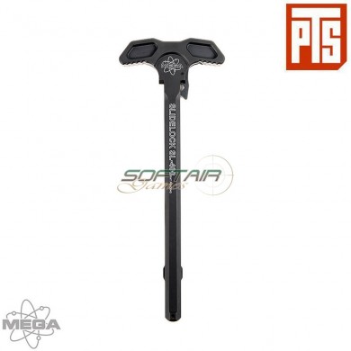Mega arms slide lock charging handle black for vfc gbbr & systema ptw pts® (pts-mg010490307)
