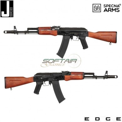 Electric rifle j-series™ sa-j02 edge™ carbine replica black & wood specna arms® (spe-01-028118)