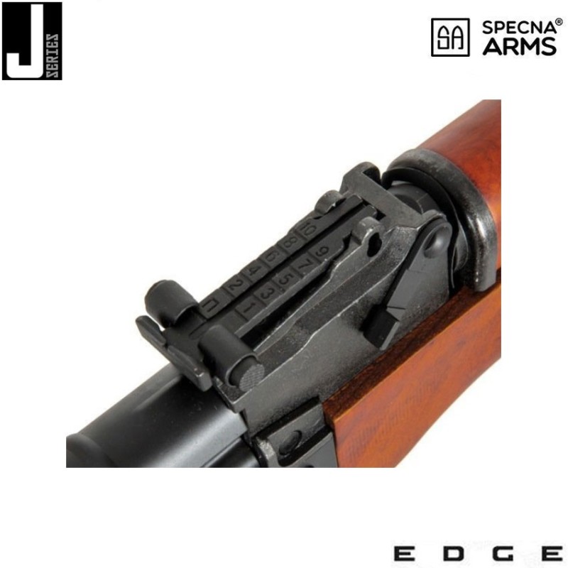 Electric rifle j-series™ sa-j02 edge™ carbine replica black & wood specna arms® (spe-01-028118)