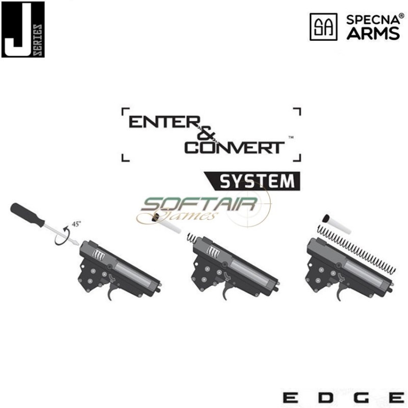 Electric rifle j-series™ sa-j03 edge™ carbine replica black specna arms® (spe-01-028119)