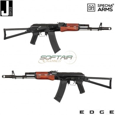 Fucile elettrico j-series™ sa-j04 edge™ carbine replica black & wood specna arms® (spe-01-028120)