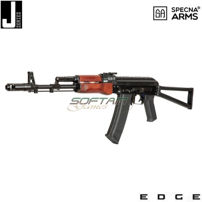 Electric rifle j-series™ sa-j03 edge™ carbine replica black & wood specna arms® (spe-01-028120)
