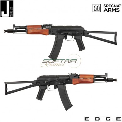 Electric rifle j-series™ sa-j08 edge™ carbine replica black & wood specna arms® (spe-01-028124)