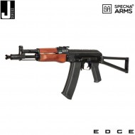 Fucile elettrico j-series™ sa-j08 edge™ carbine replica black & wood specna arms® (spe-01-028124)
