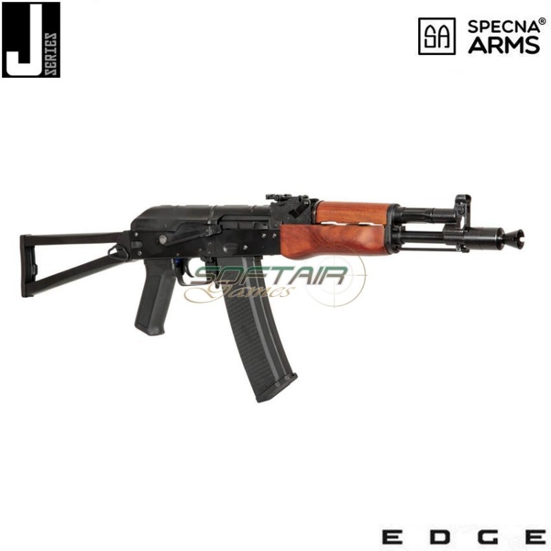 Electric rifle j-series™ sa-j08 edge™ carbine replica black & wood specna arms® (spe-01-028124)